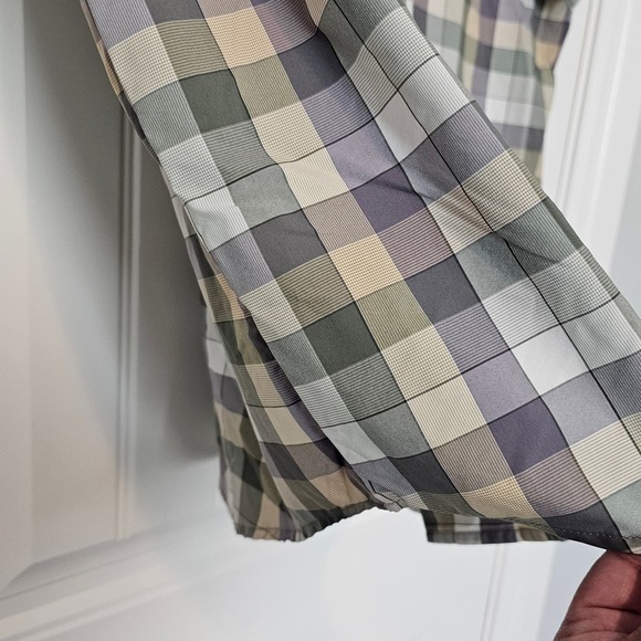 Columbia Omni Wick Short Sleeve Button Up Shirt Mens XXL Gray Plaid Cool - Picture 5 of 10